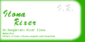 ilona rixer business card